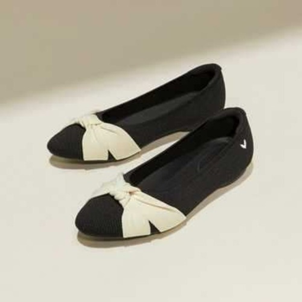 VIVAIA Bibi Almond Toe Knotted Ballet Flats Comfort Slip On EU 40 US 9